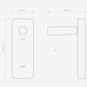 Bedside Wall Lights Enna Surface USB A+C Wall Light