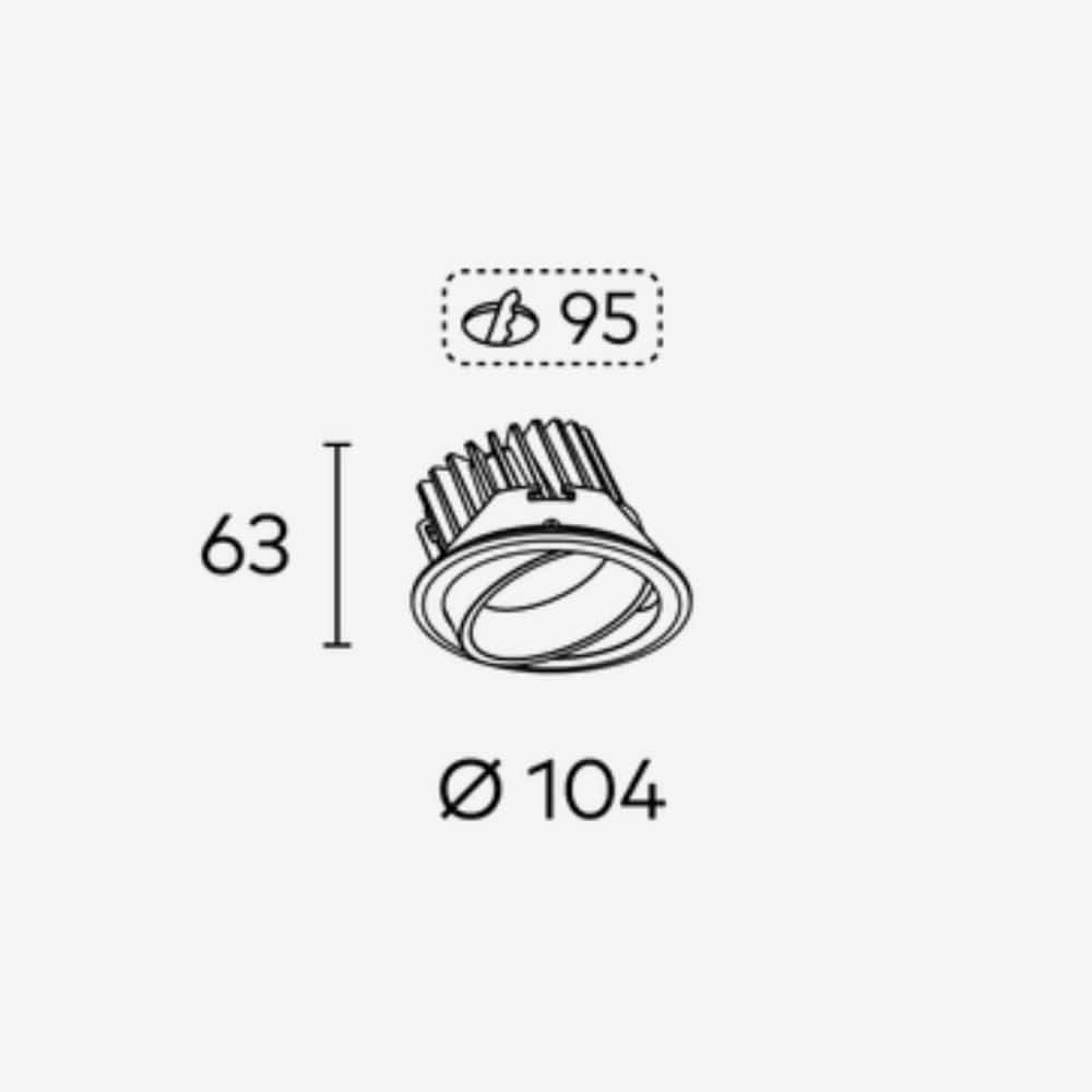 Recessed EQ Tilt Down Light