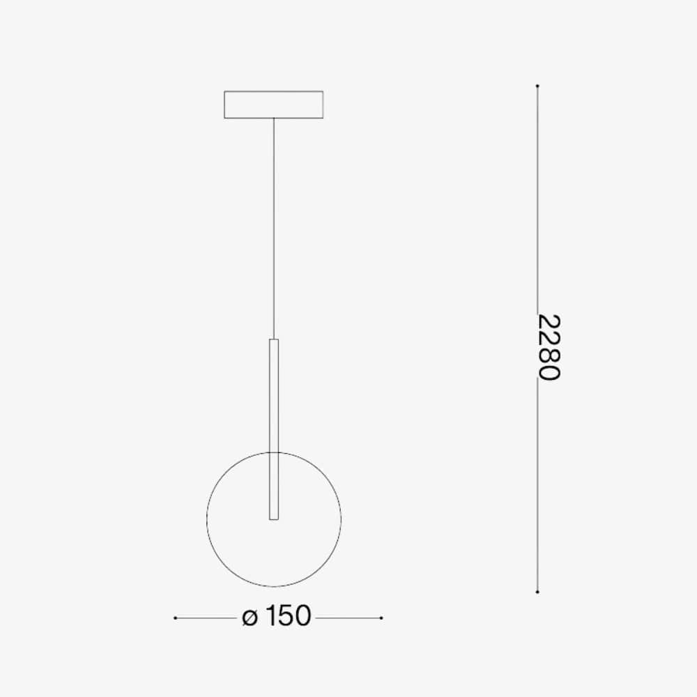 Interior Pendant Equinoxe SP1 D15 Pendant Light