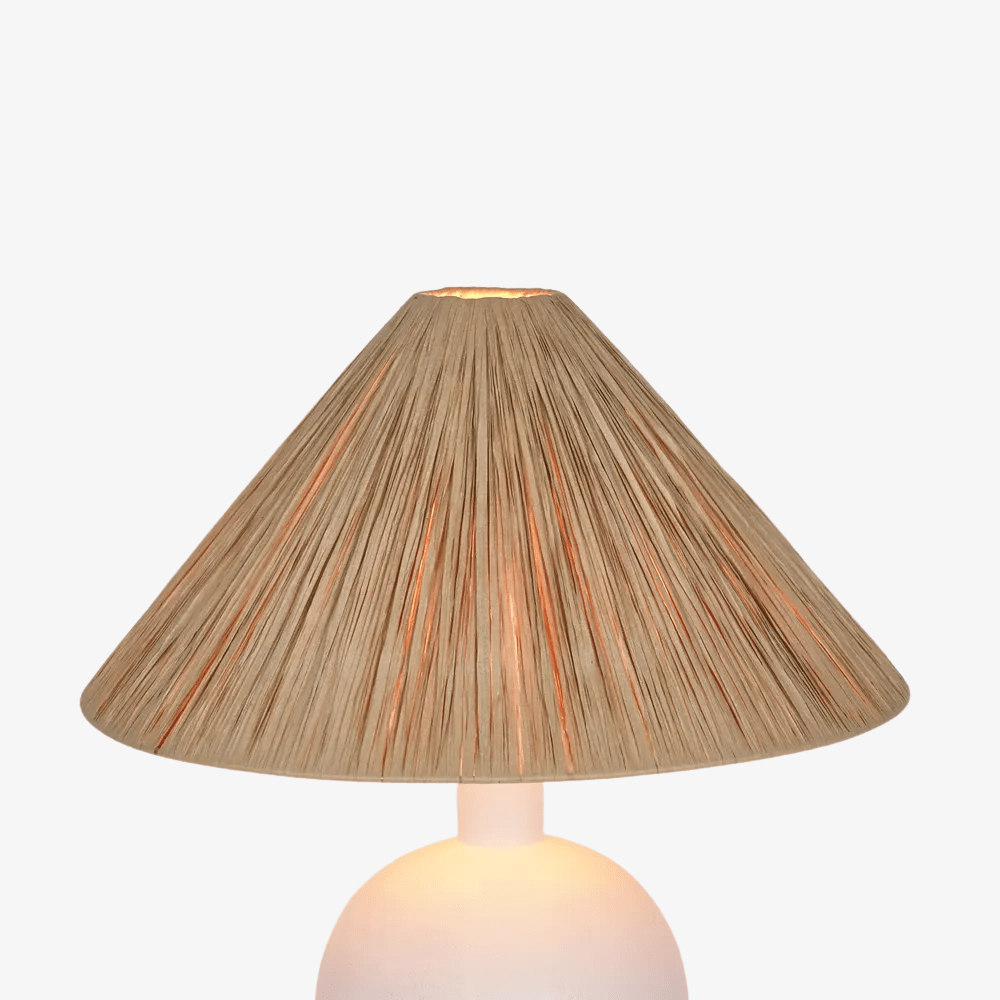 Table Lamps Esta Lamp Small White with Raffia Shade