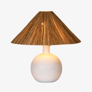Table Lamps Esta Lamp Small White with Raffia Shade