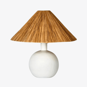 Table Lamps Esta Lamp Small White with Raffia Shade
