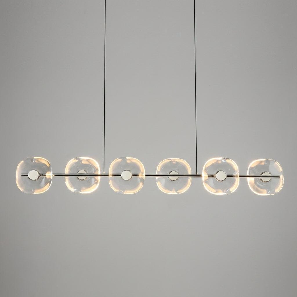 Linear Pendant Evorra Clear Glass Linear Pendant Light