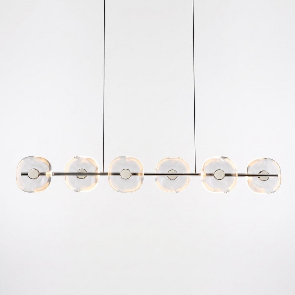 Linear Pendant Evorra Clear Glass Linear Pendant Light
