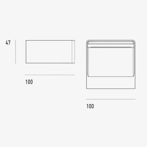 Interior Wall Light / Sconce Fade 100 Surface Mounted Uplighter Type 1