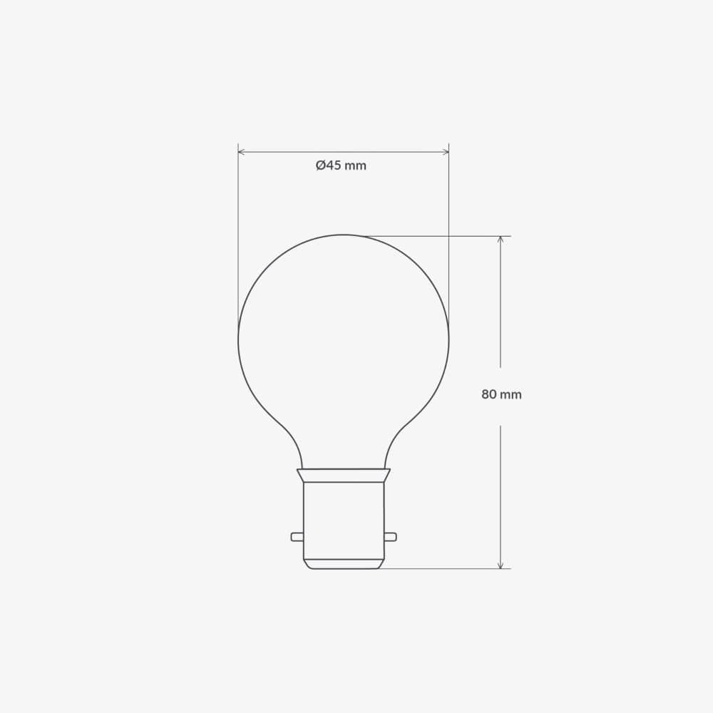 Globes Fancy Round - B22 - 4W - Clear - 3000K