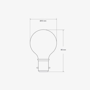 Globes Fancy Round - B22 - 4W - Clear - 3000K