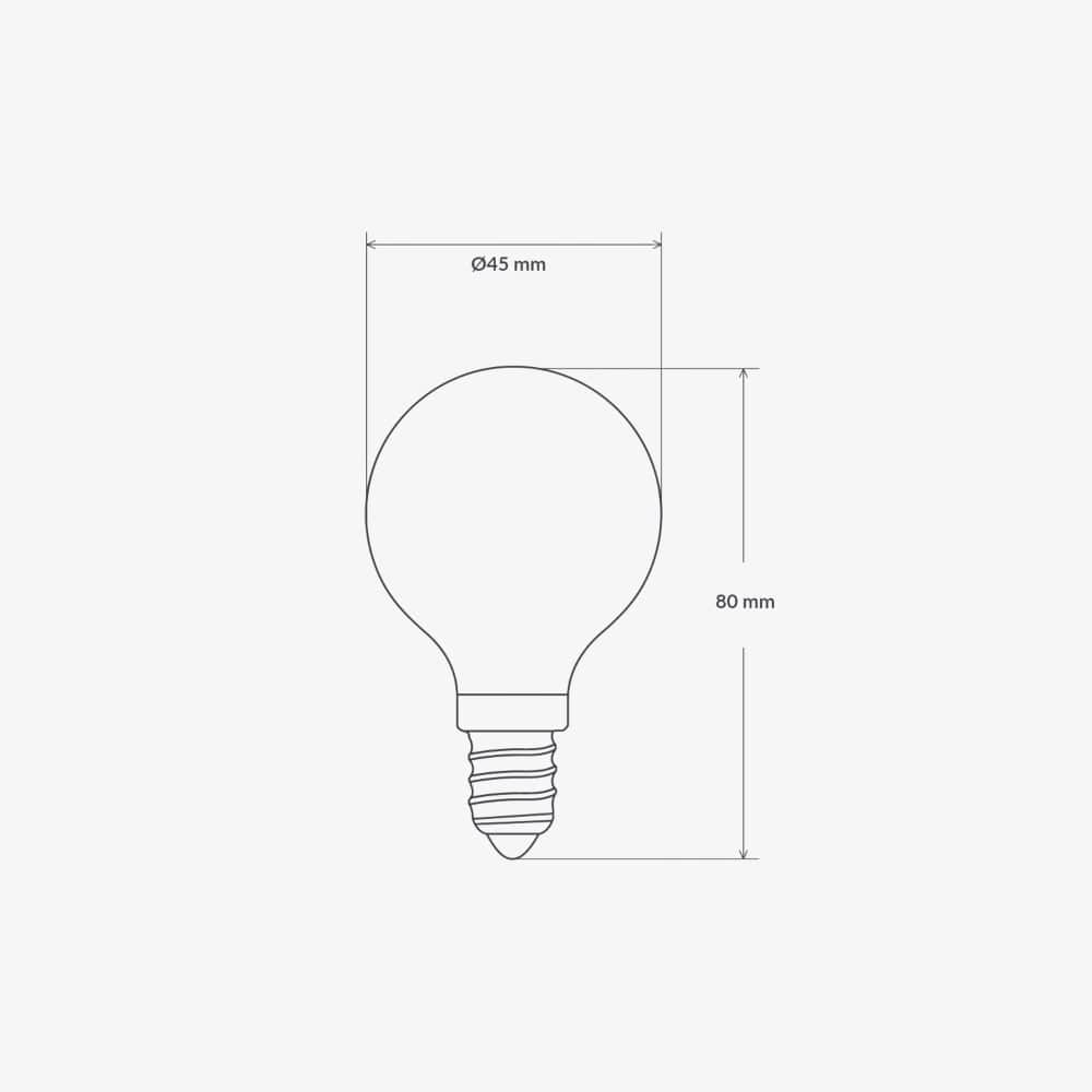 Globes Fancy Round - E12 - 4W - Clear - 2700K