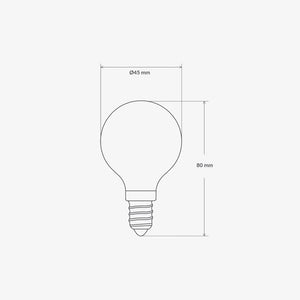 Globes Fancy Round - E12 - 4W - Clear - 2700K