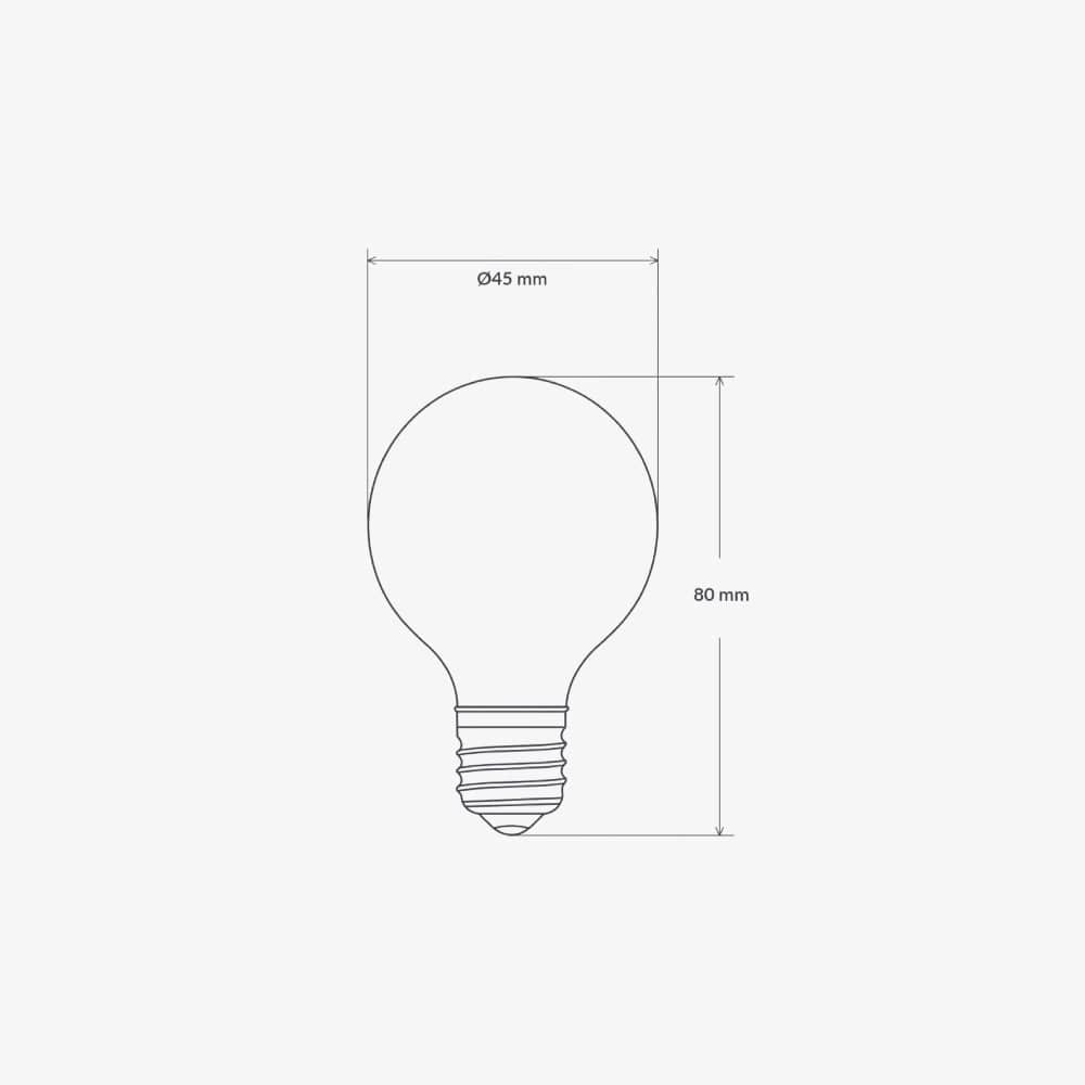 Globes Fancy Round - E27 - 4W - Frost - 2200K