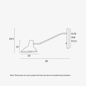 Bedside Wall Lights Farbon Long Wall Light