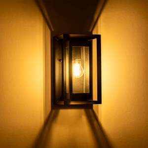 Exterior Wall Light Felix Galvanised Iron Black Wall Light