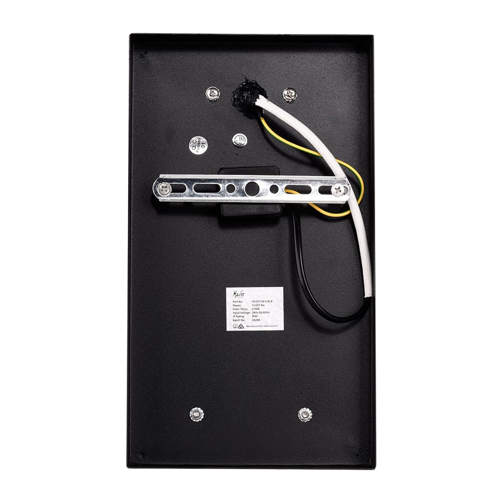Exterior Wall Light Felix Galvanised Iron Black Wall Light