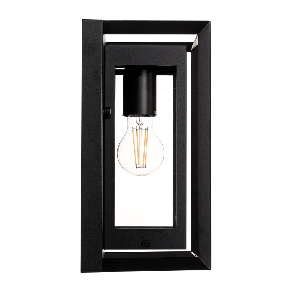 Exterior Wall Light Felix Galvanised Iron Black Wall Light