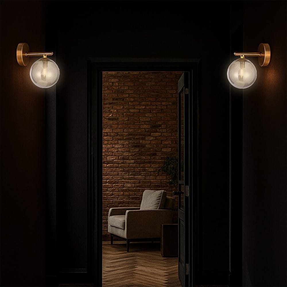 Interior Wall Light / Sconce Felton 1-Light Wall Light - Antique Gold