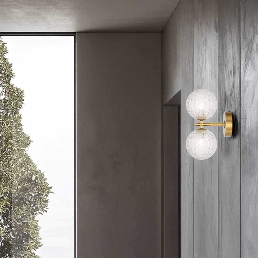 Interior Wall Light / Sconce Felton 2-Light Wall Light - Antique Gold
