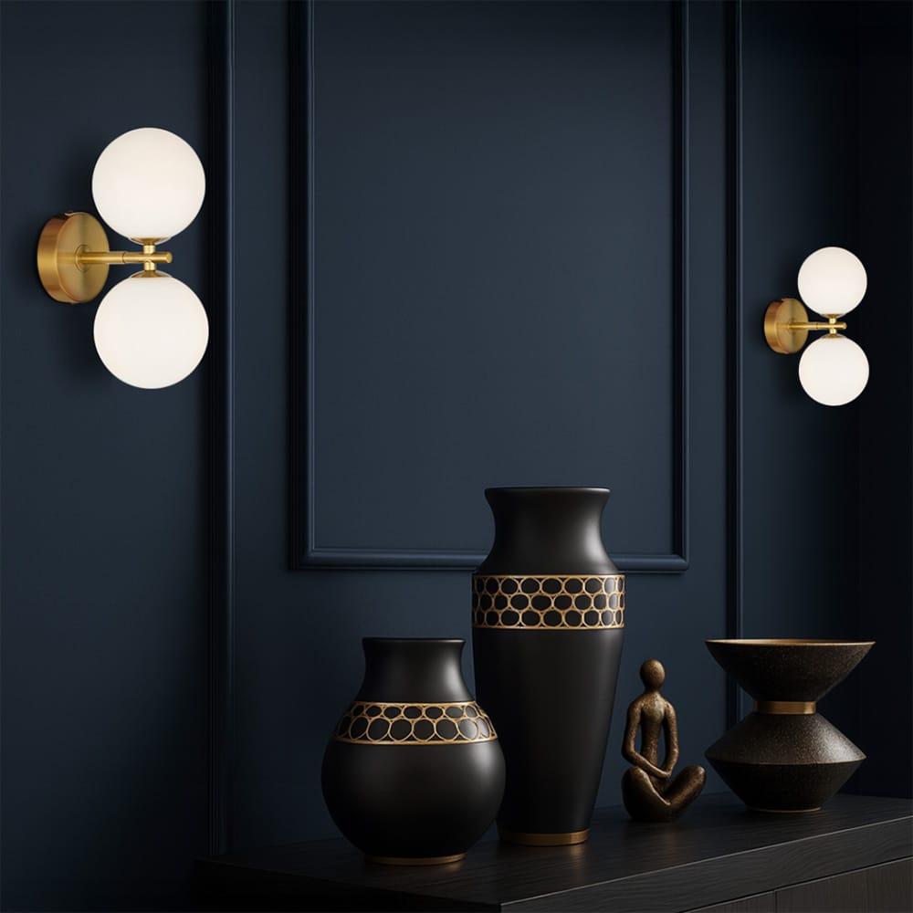 Interior Wall Light / Sconce Felton 2-Light Wall Light - Antique Gold