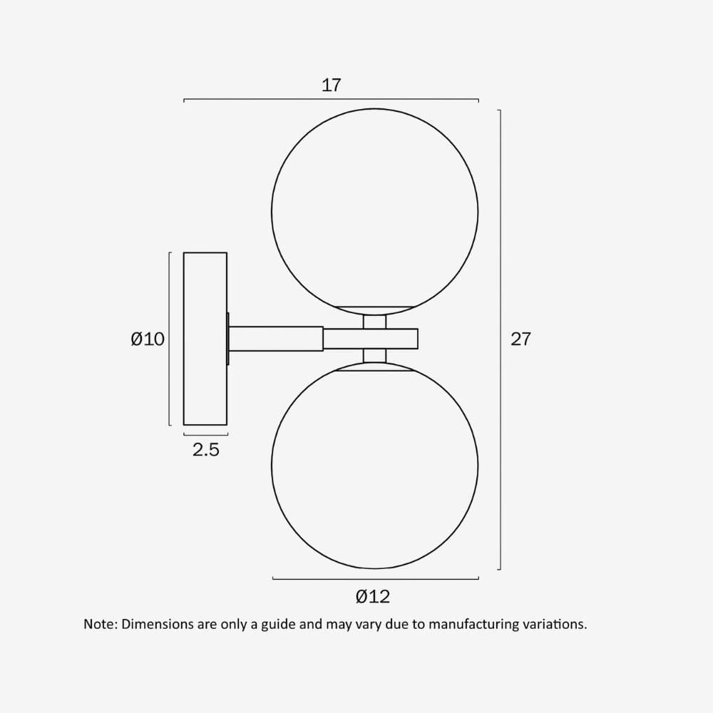 Interior Wall Light / Sconce Felton 2-Light Wall Light - Black