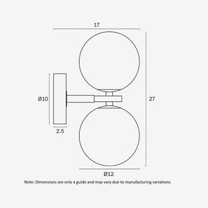 Interior Wall Light / Sconce Felton 2-Light Wall Light - Black