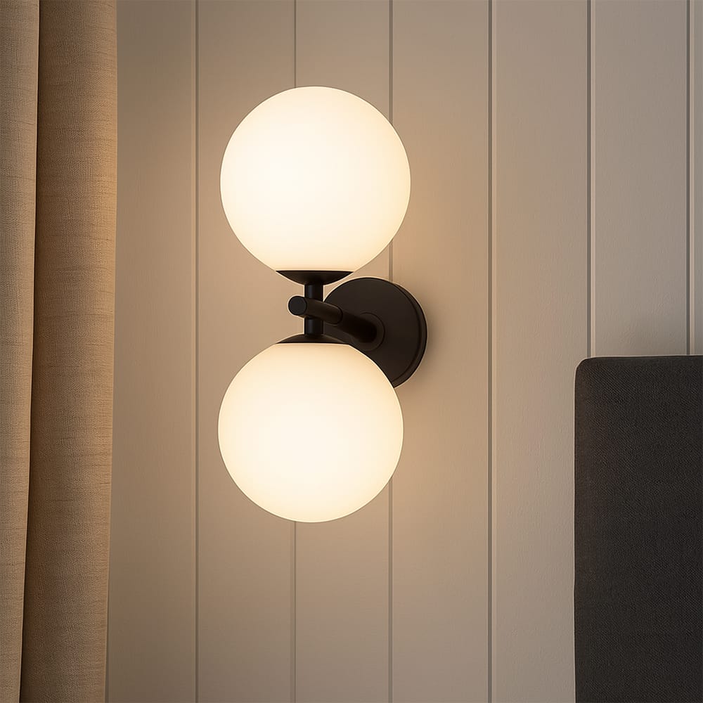 Interior Wall Light / Sconce Felton 2-Light Wall Light - Black