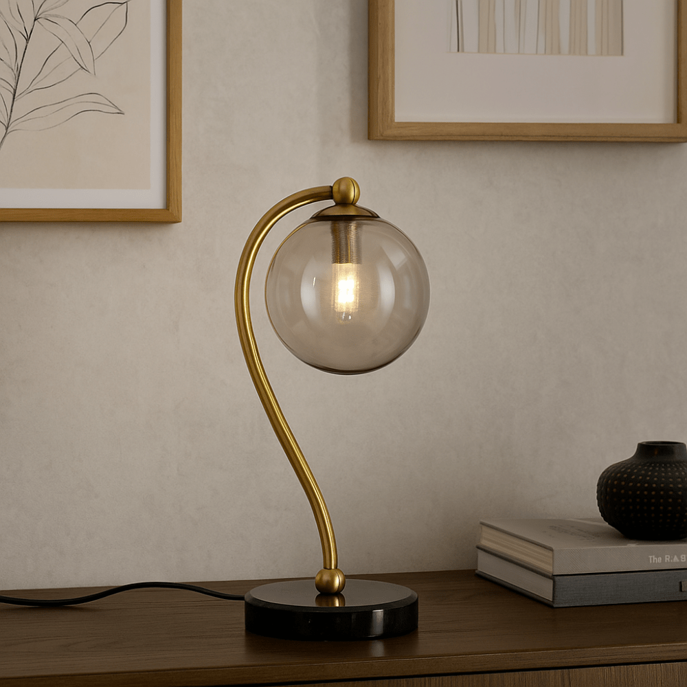 Table Lamps Felton Table Lamp Black Marble