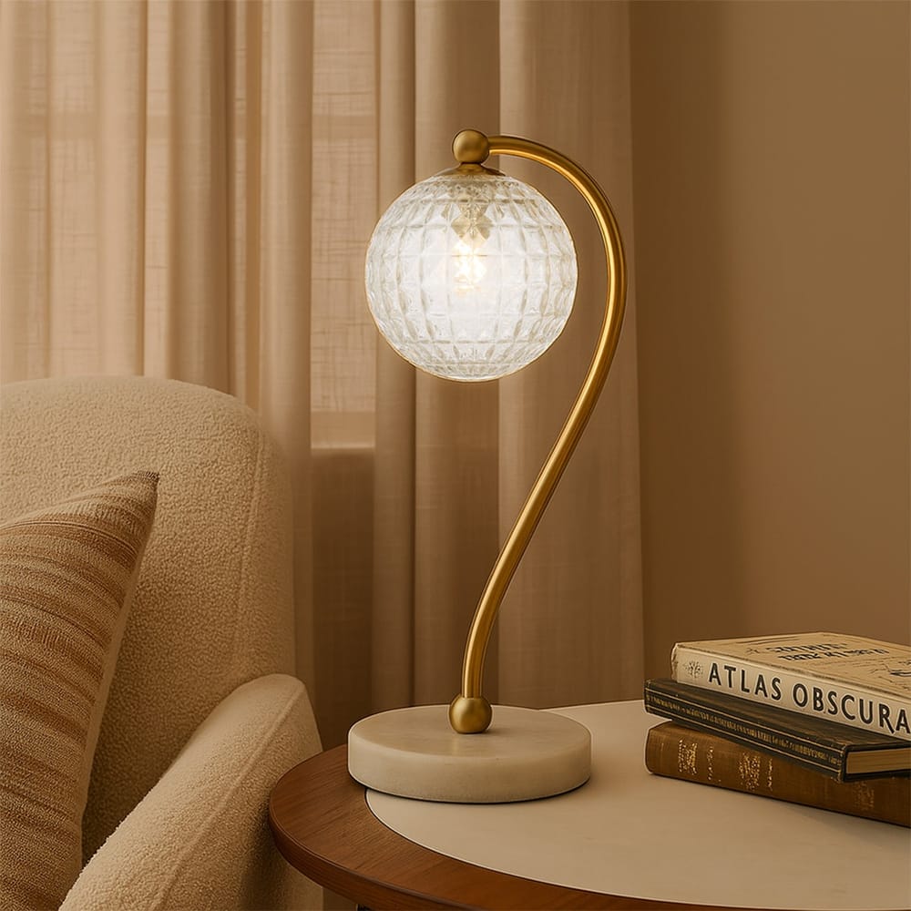 Table Lamps Felton Table Lamp White Marble