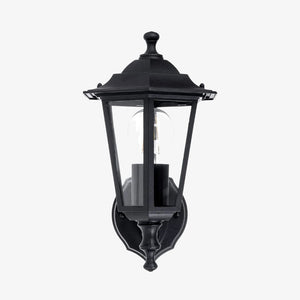 Exterior Wall Light Fibra Aluminium Black 6 Panel Coach Wall Light