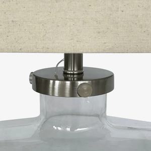 Table Lamps Fillable Bottle Lamp with Linen Shade