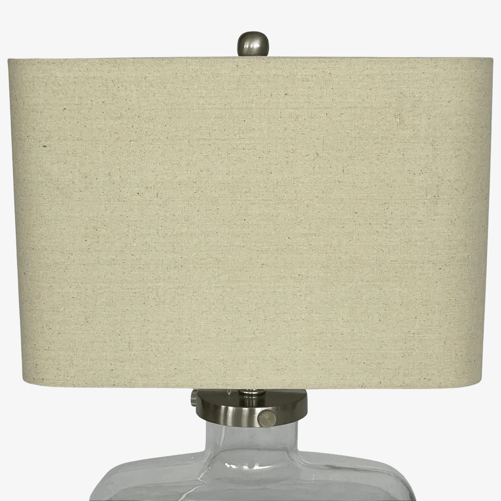 Table Lamps Fillable Bottle Lamp with Linen Shade