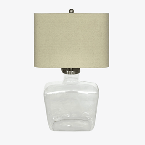 Table Lamps Fillable Bottle Lamp with Linen Shade