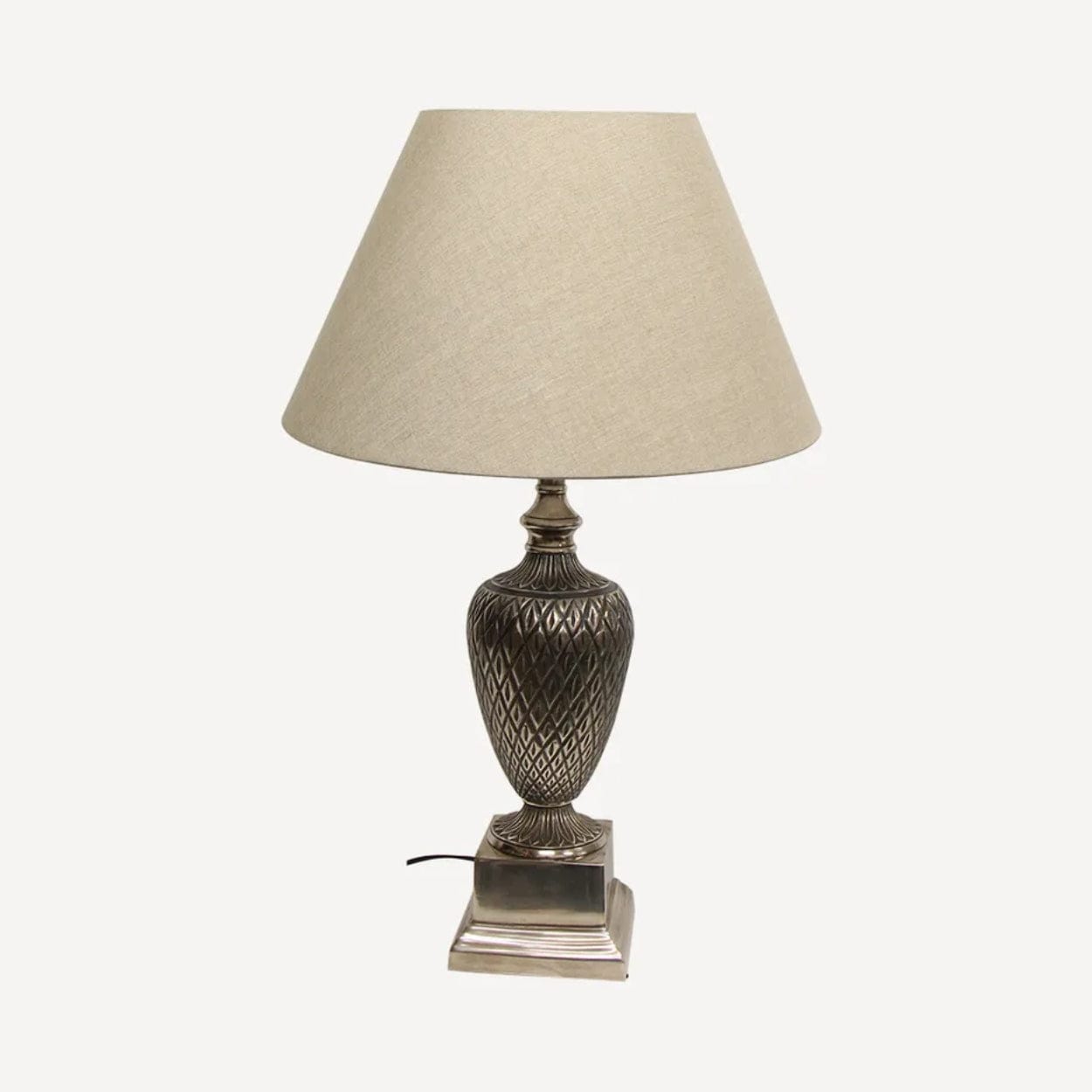 Table Lamps Finial Antique Silver Lampbase - Base Only