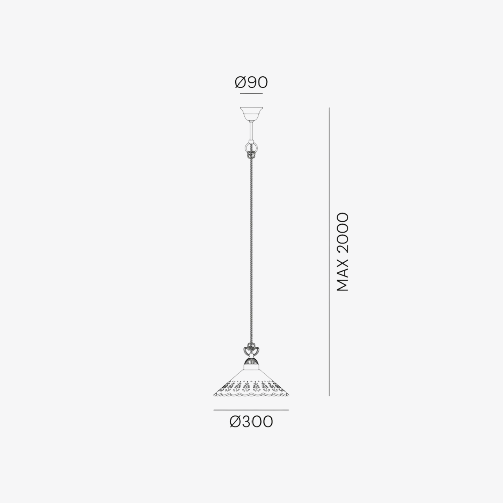 Interior Pendant Fior Di Pizzo Single Indoor Pendant