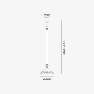 Interior Pendant Fior Di Pizzo Single Indoor Pendant