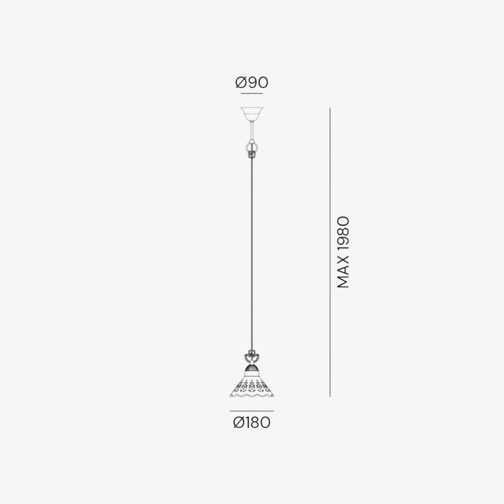 Interior Pendant Fior Di Pizzo Single Indoor Pendant