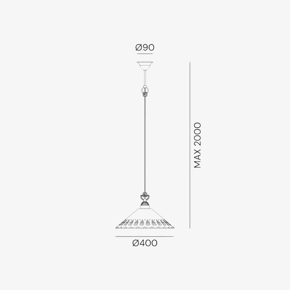 Interior Pendant Fior Di Pizzo Single Indoor Pendant