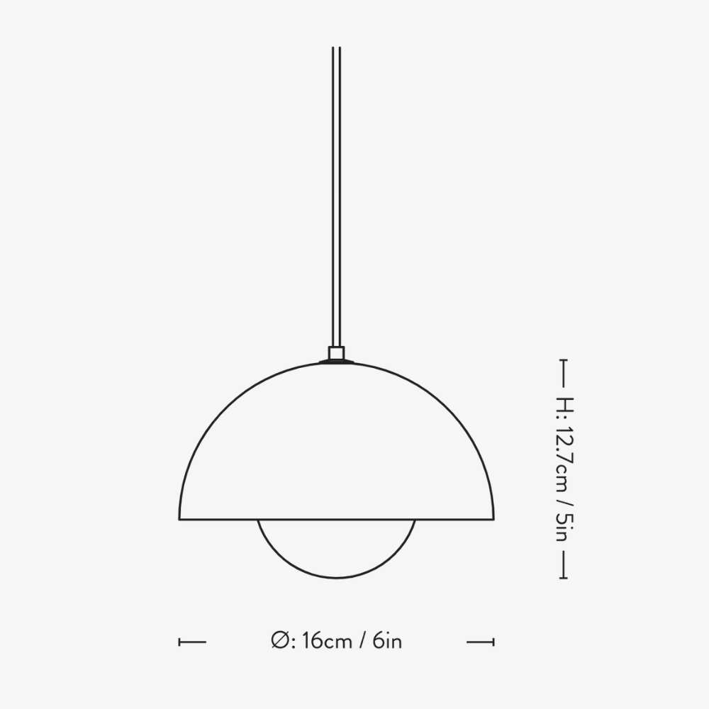 Interior Pendant Flowerpot 16cm Pendant Light