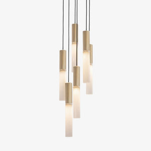 Interior Pendant Flume 50 Pendant - 6 Drop Grouping