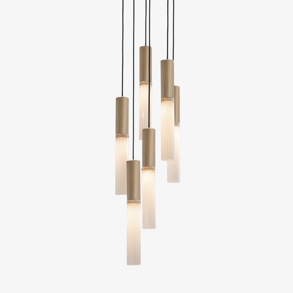 Interior Pendant Flume 50 Pendant - 6 Drop Grouping