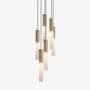 Interior Pendant Flume 50 Pendant - 6 Drop Grouping