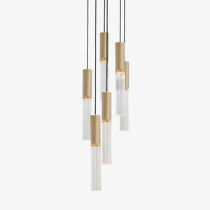 Interior Pendant Flume 50 Pendant - 6 Drop Grouping