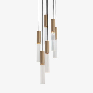 Interior Pendant Flume 50 Pendant - 6 Drop Grouping