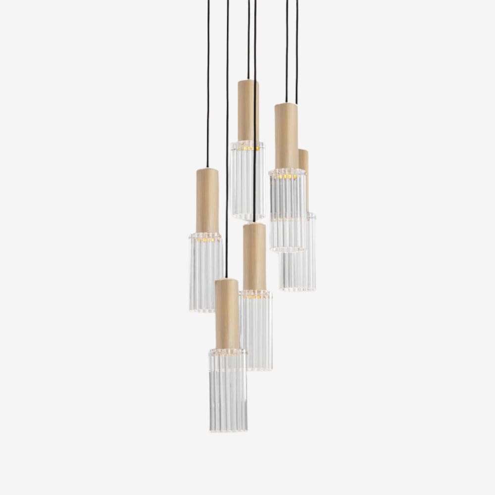 Interior Pendant Flume 80 Pendant - 6 Drop Grouping