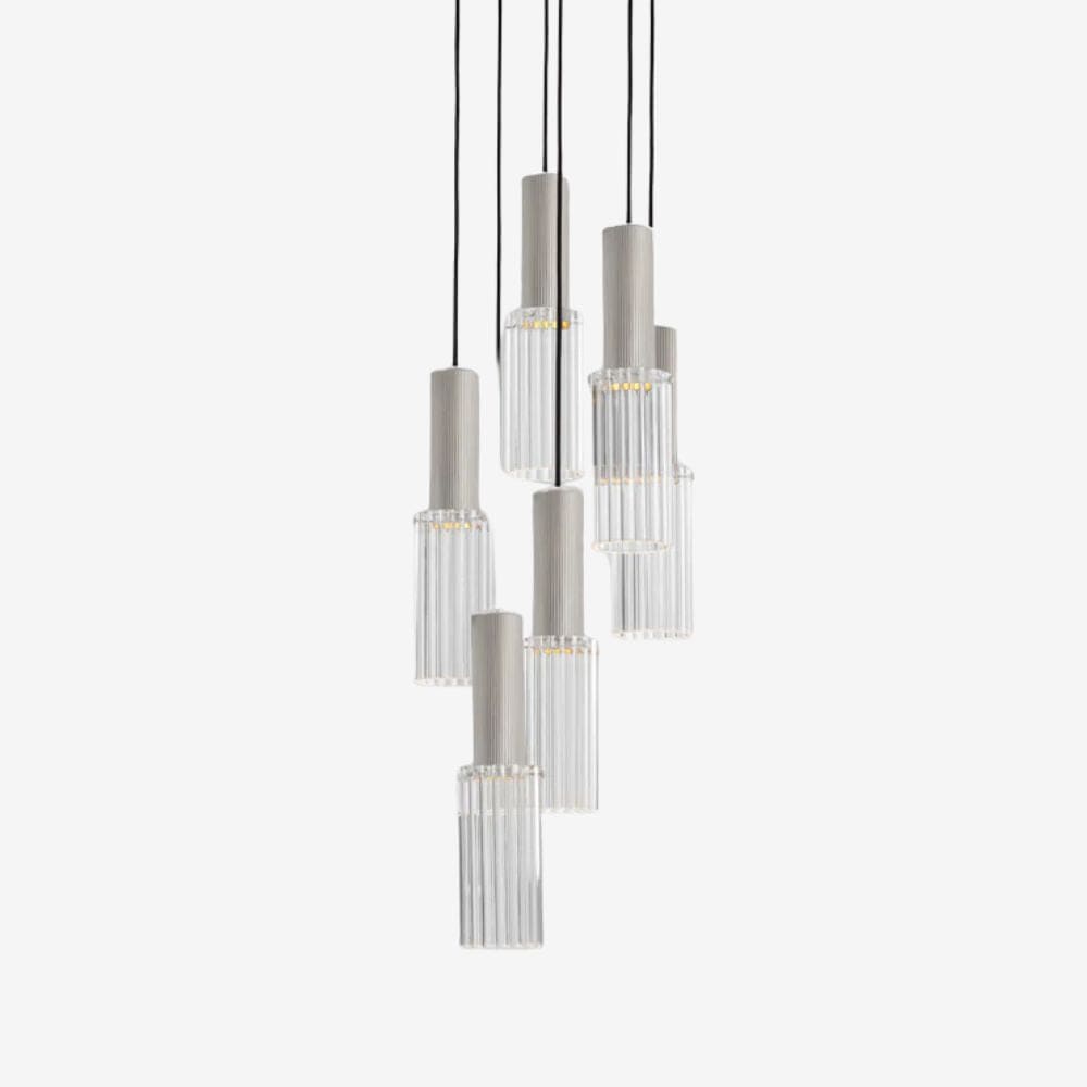 Interior Pendant Flume 80 Pendant - 6 Drop Grouping