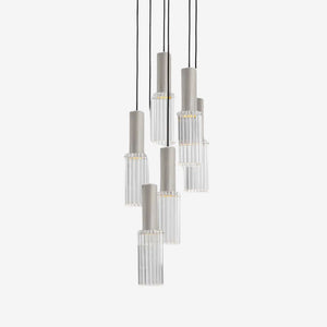 Interior Pendant Flume 80 Pendant - 6 Drop Grouping