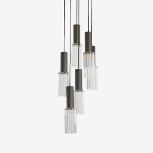 Interior Pendant Flume 80 Pendant - 6 Drop Grouping