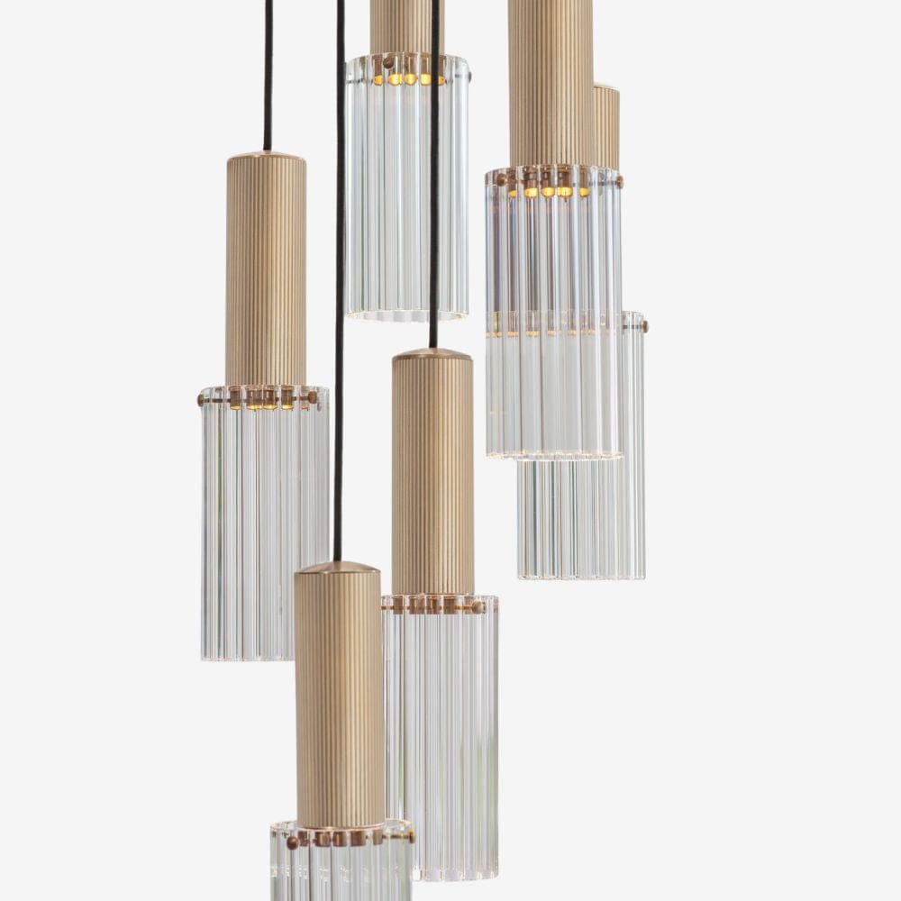 Interior Pendant Flume 80 Pendant - 6 Drop Grouping