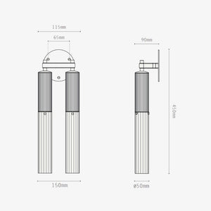 Interior Wall Light / Sconce Flume Double Indoor Wall Light