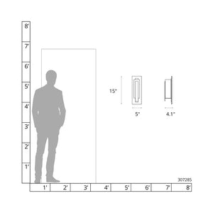Exterior Wall Light Forged Vertical Bars Small Outdoor Sconce