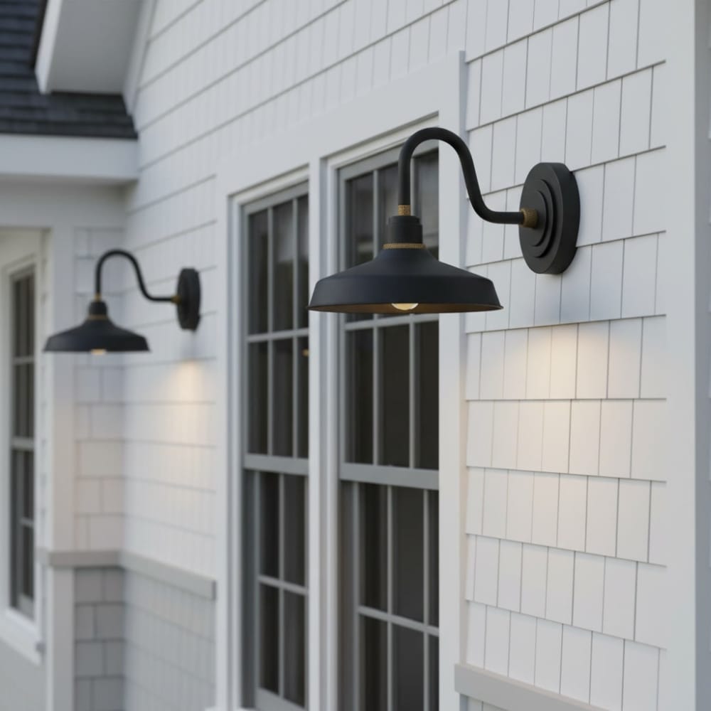Exterior Wall Light Foundry Classic Small Gooseneck Barn Light