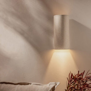 Exterior Wall Light Freckles Exteriot Tall Wall Light in Beige Freckles